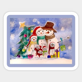 Snowman family 2 Sticker